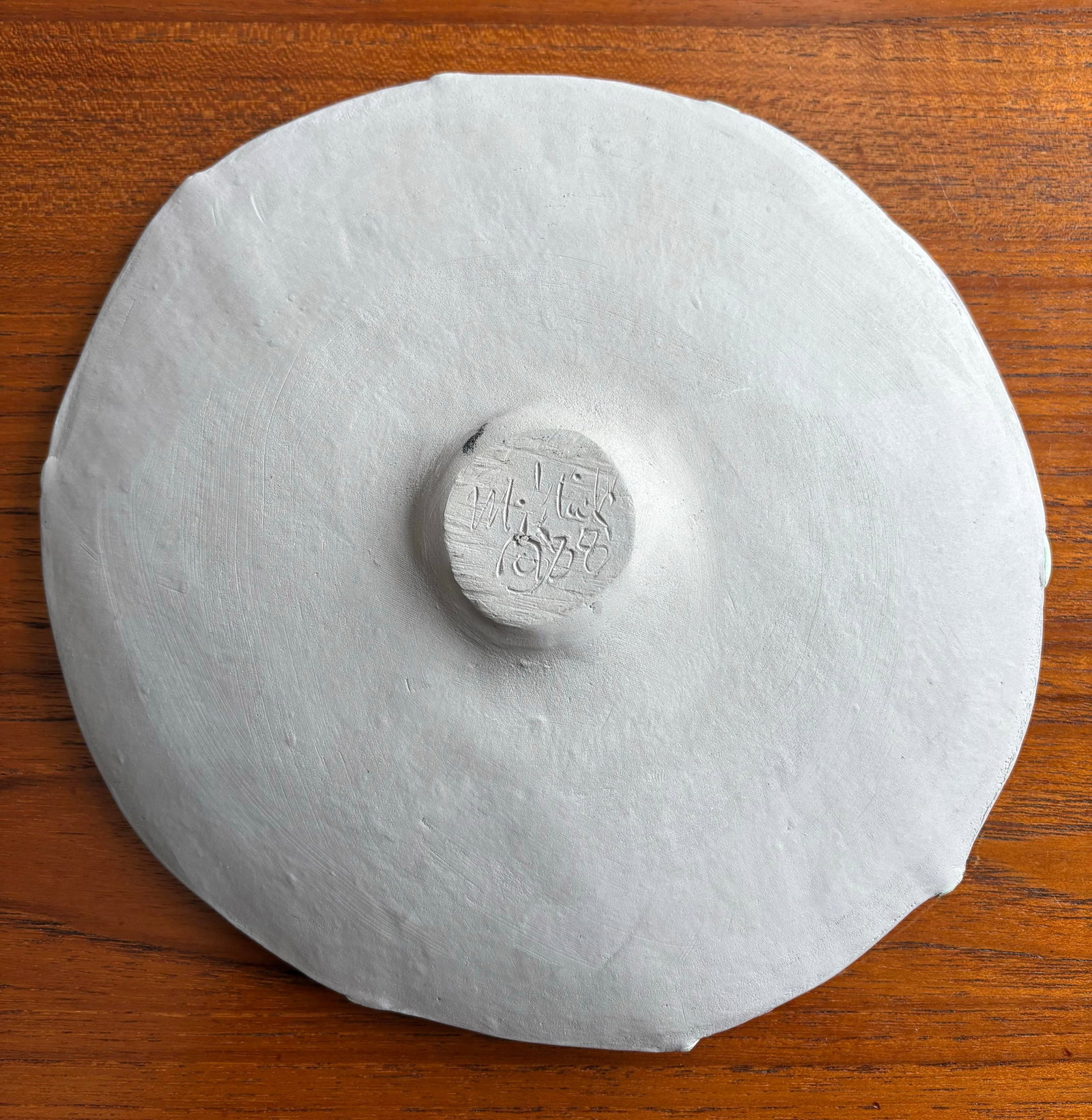 Post Modern Marcy Glick Memphis New Wave Pastel Hand Built Studio Pottery Plate 1988 - 7