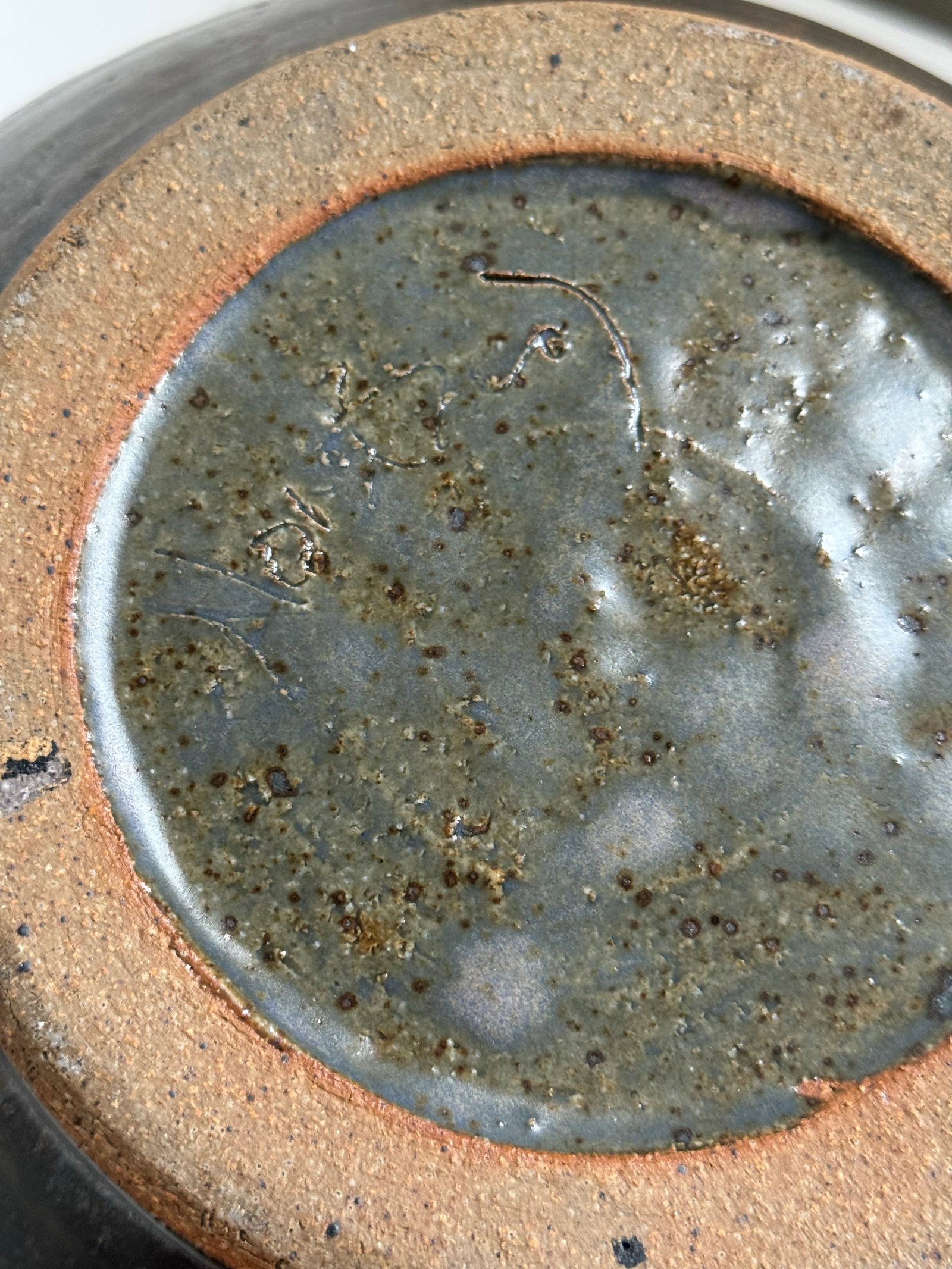 Mid 20th C. Eric Norstad Monumental Studio Pottery Vessel Wax Resist Insect Decoration - 11