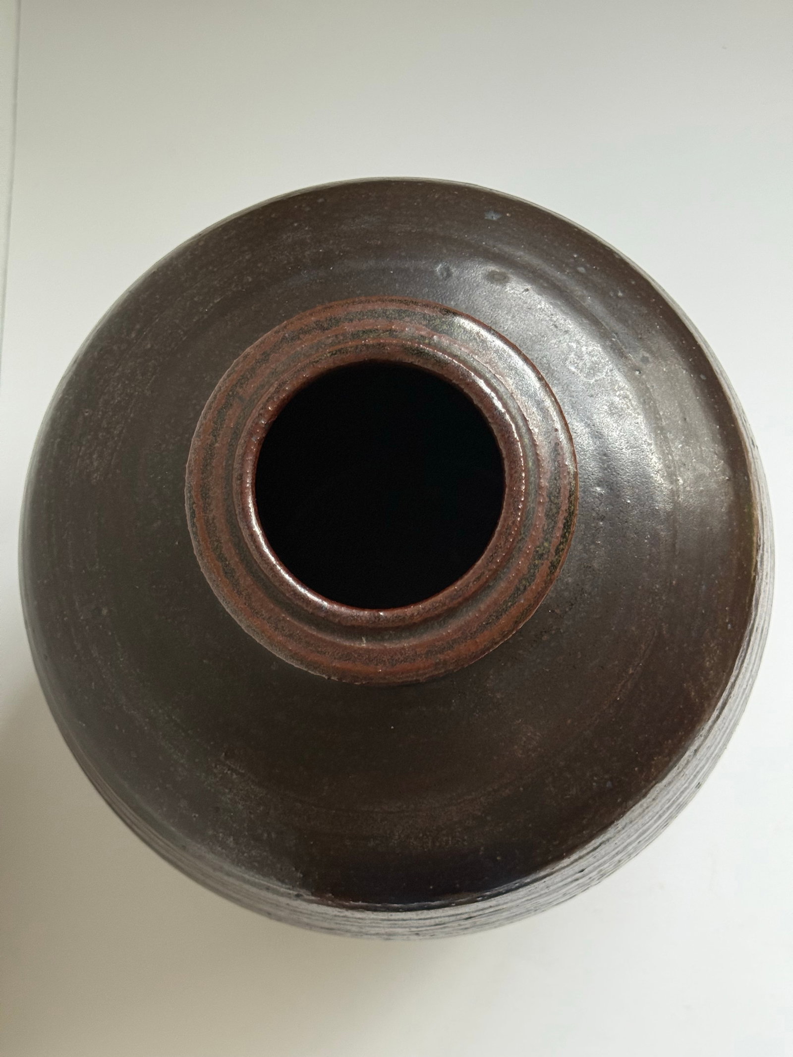 Mid 20th C. Eric Norstad Monumental Studio Pottery Vessel Wax Resist Insect Decoration - 12