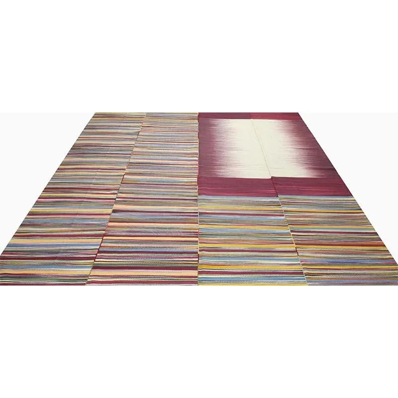 Handwoven Scandinavian Style Persian Kilim Rug 10'0'' X 13'2'' - 2