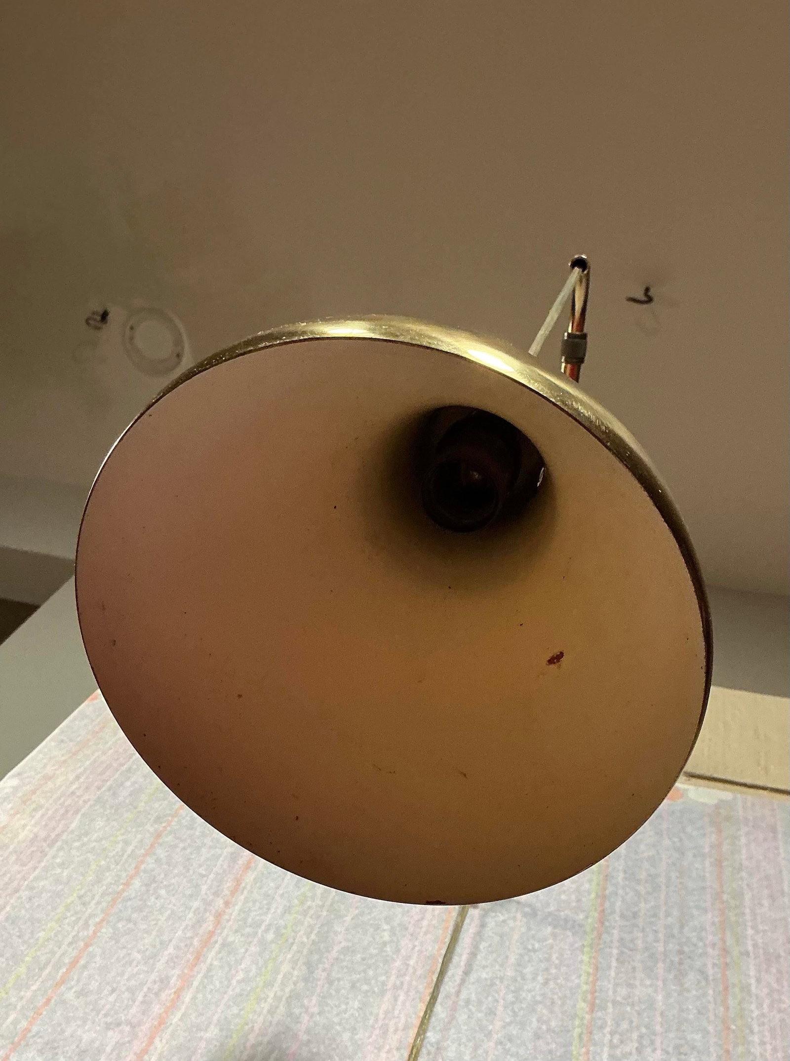 Telescopic Arm Wall Lamp With Brass Metal Shade Attributed to Gunnel Nyman, MCM 1950s - 6