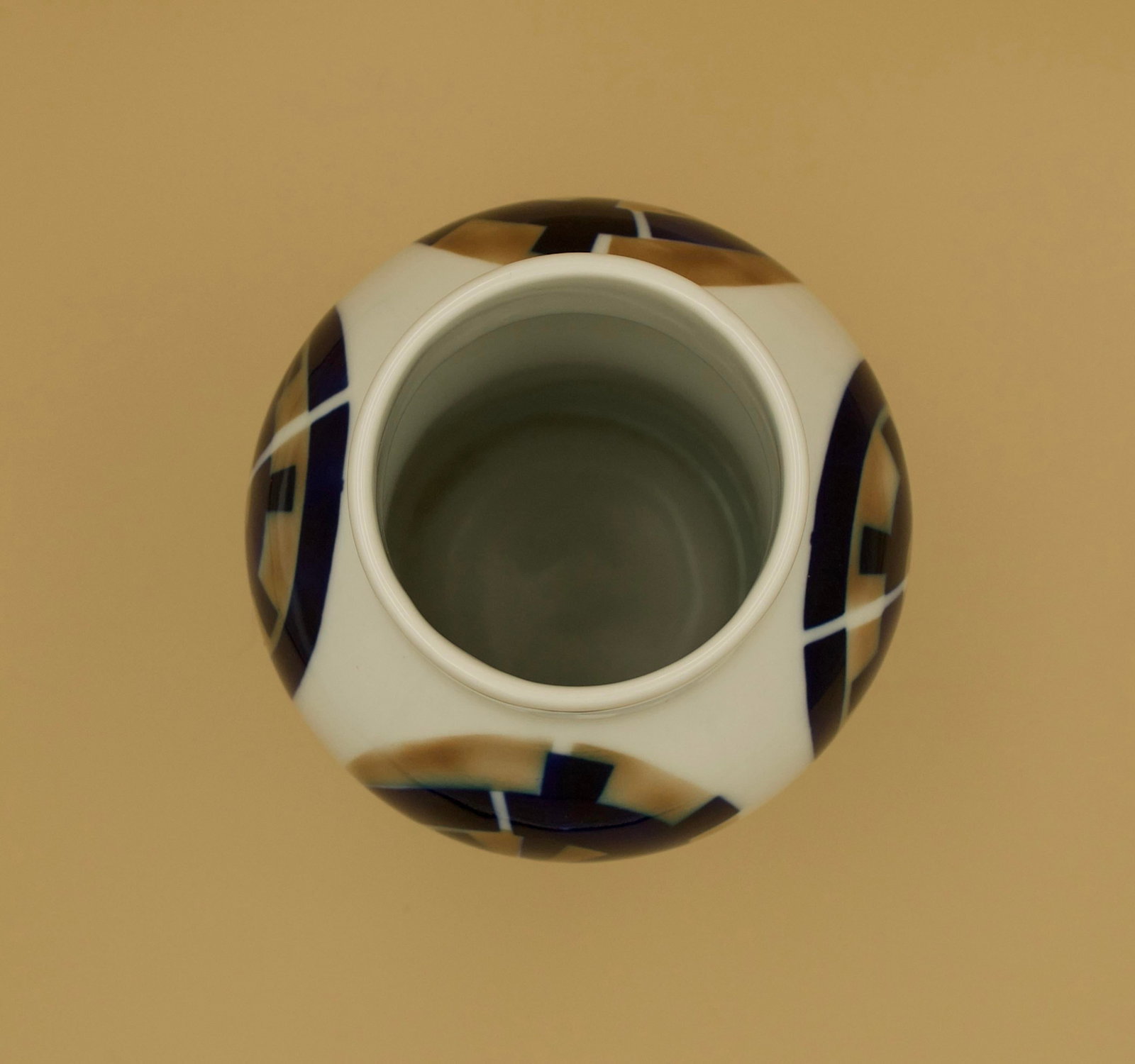 Sargadelos O Castro Sculptural Geometric Vase, Cobalt Blue Porcelain, Mid-Century, Spain - 5