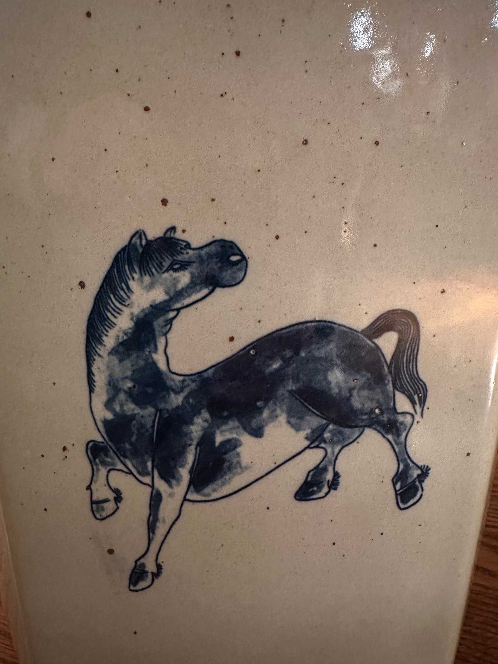 Hexagonal Chinese Porcelain Equestrian Jardenierre - 7