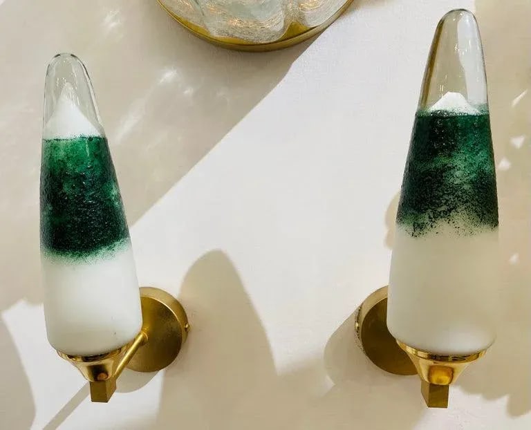Pair of 1980s Italian Murano Glass Wall Lights - 2