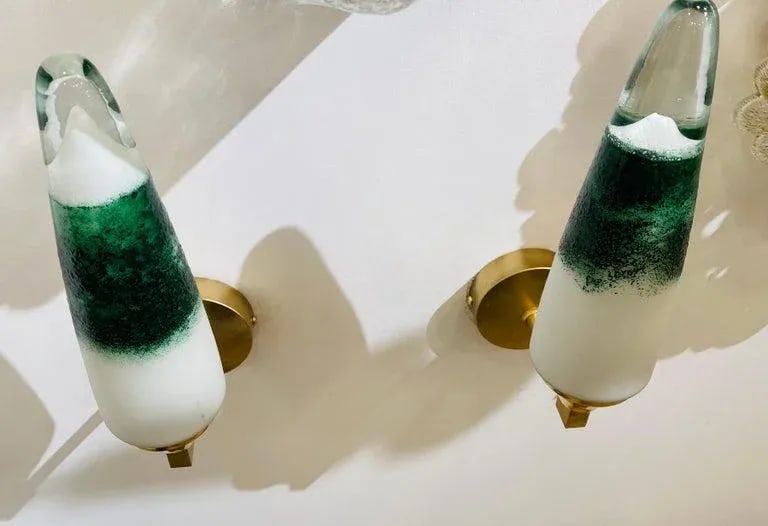 Pair of 1980s Italian Murano Glass Wall Lights - 9