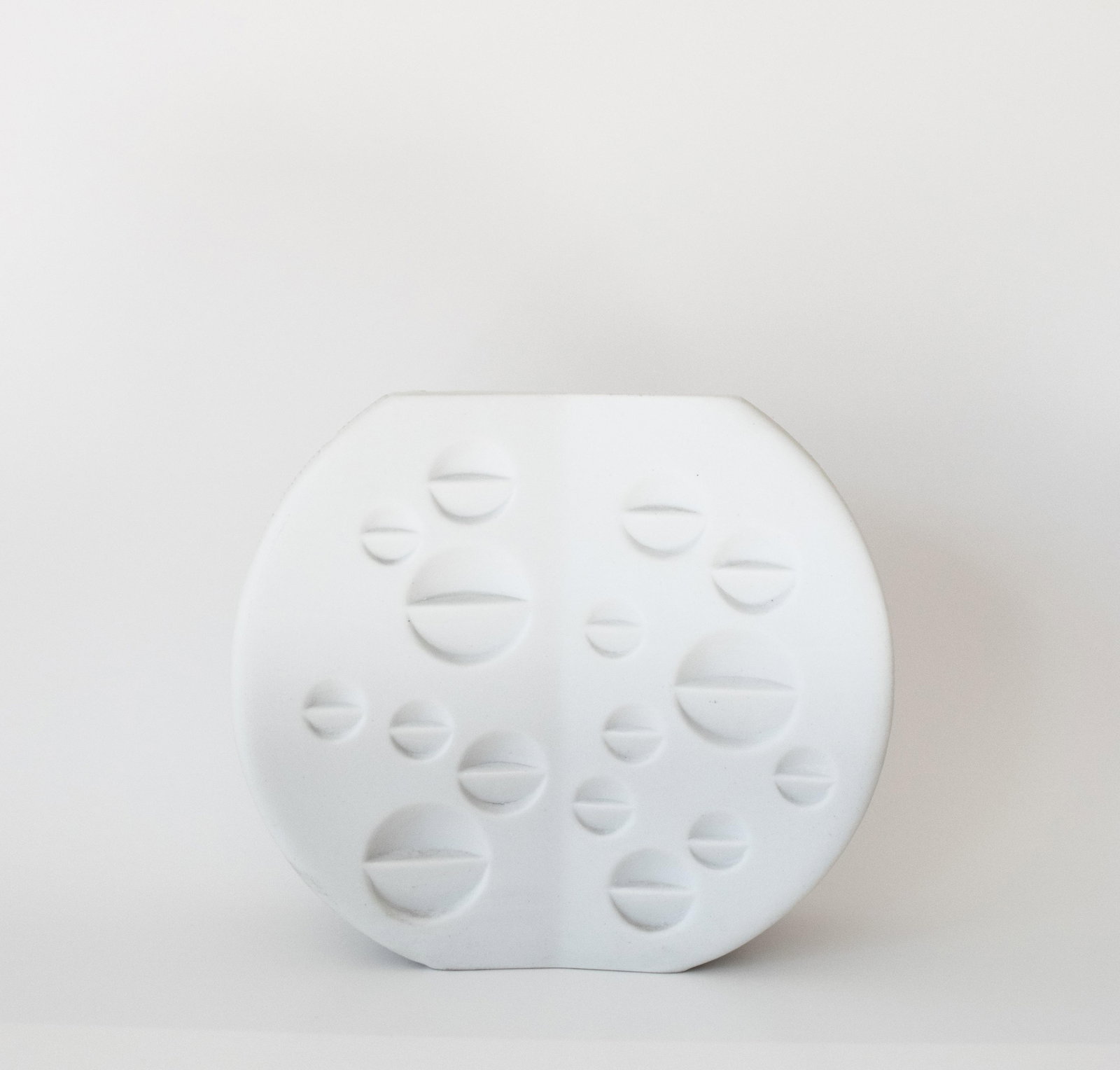 1950s Hans-Theo Baumann for Thomas Germany Matte White Porcelain Op Art Vase - 12