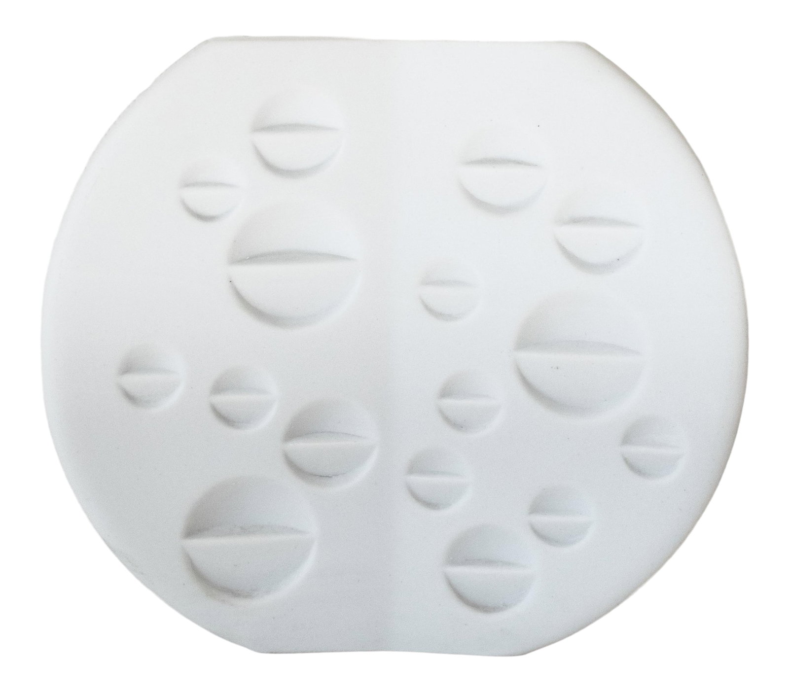 1950s Hans-Theo Baumann for Thomas Germany Matte White Porcelain Op Art Vase: Scarce modernist matte white porcelain vase created by West German porcelain maker Thomas in the 1950s. Very rare raised indented geometric geometric relief. Unique modern shape. Powdery matte white