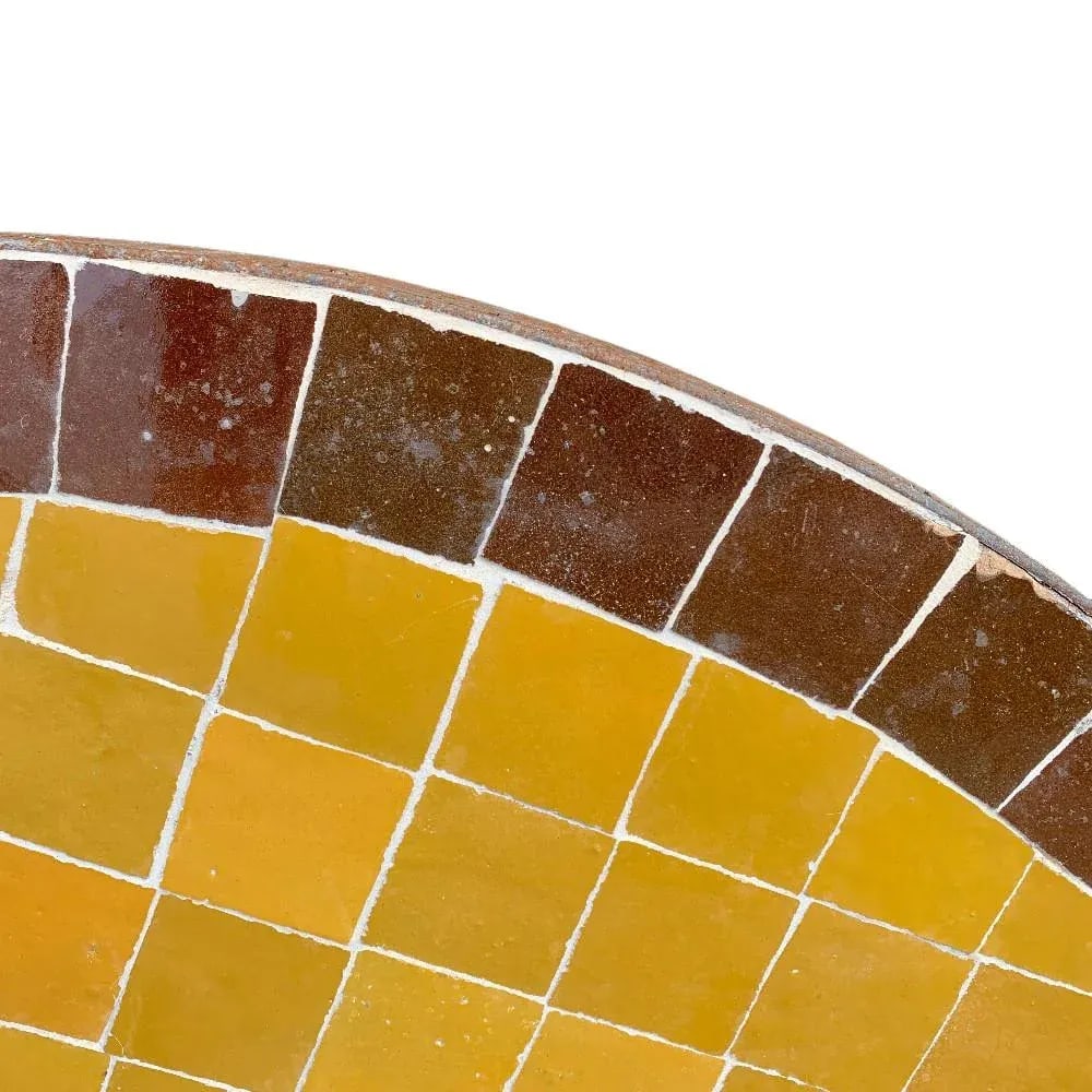 Moroccan Ceramic Tile Round Table Top - 4
