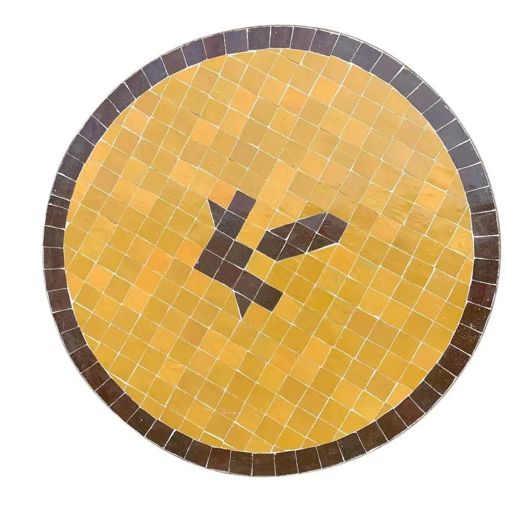 Moroccan Ceramic Tile Round Table Top - 5