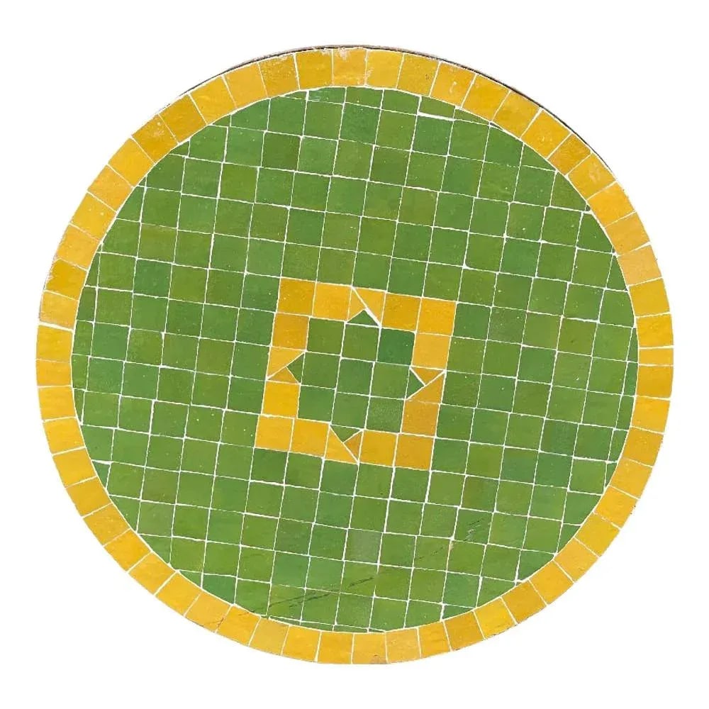 Moroccan Ceramic Tile Round Table Top - 4