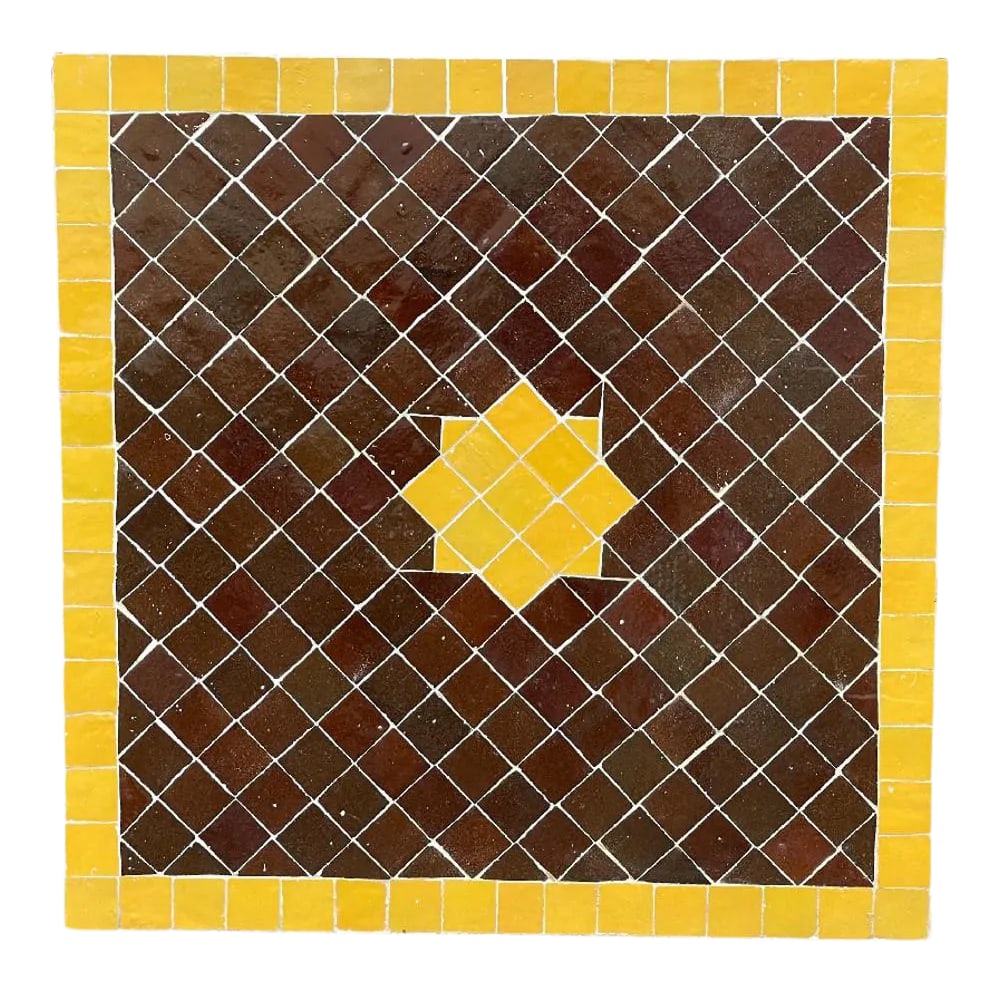 Moroccan Ceramic Tile Square Table Top: Moroccans have been designing these tile tops for centuries and they never fail to be a staple in the design world. Moroccans don't have access to a vast quantity of quality raw materials like other c
