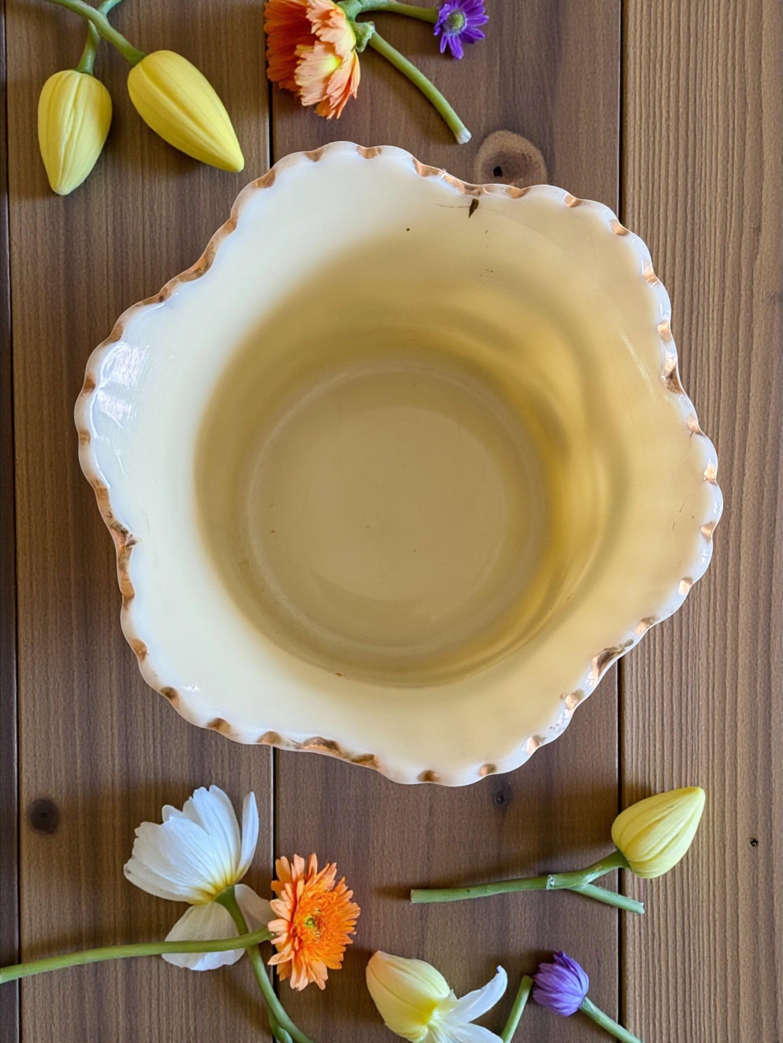 Antique Northwood Chrysanthemum Sprig Custard Glass Spooner-Uranium Art Glass - 7