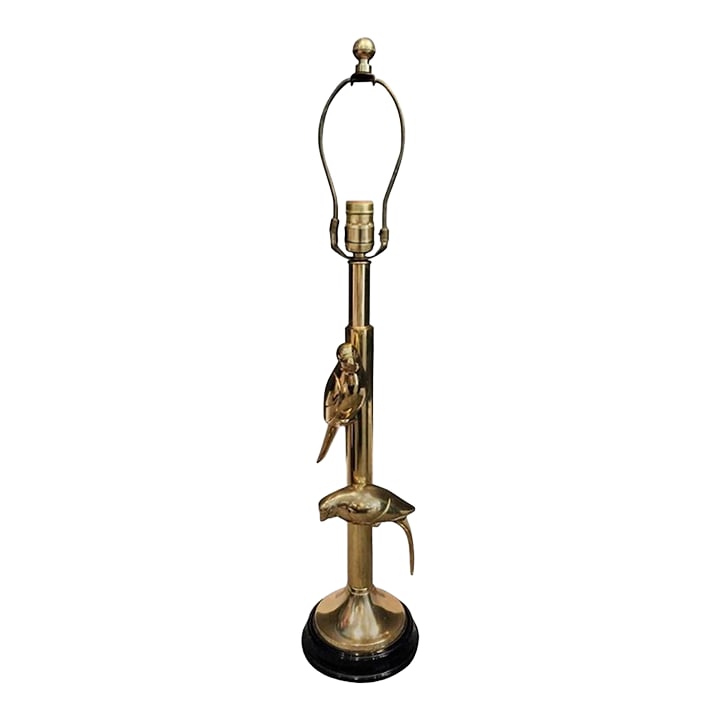 1970s Rare Frederick Cooper Brass Bird Table Lamp (1 of 8)