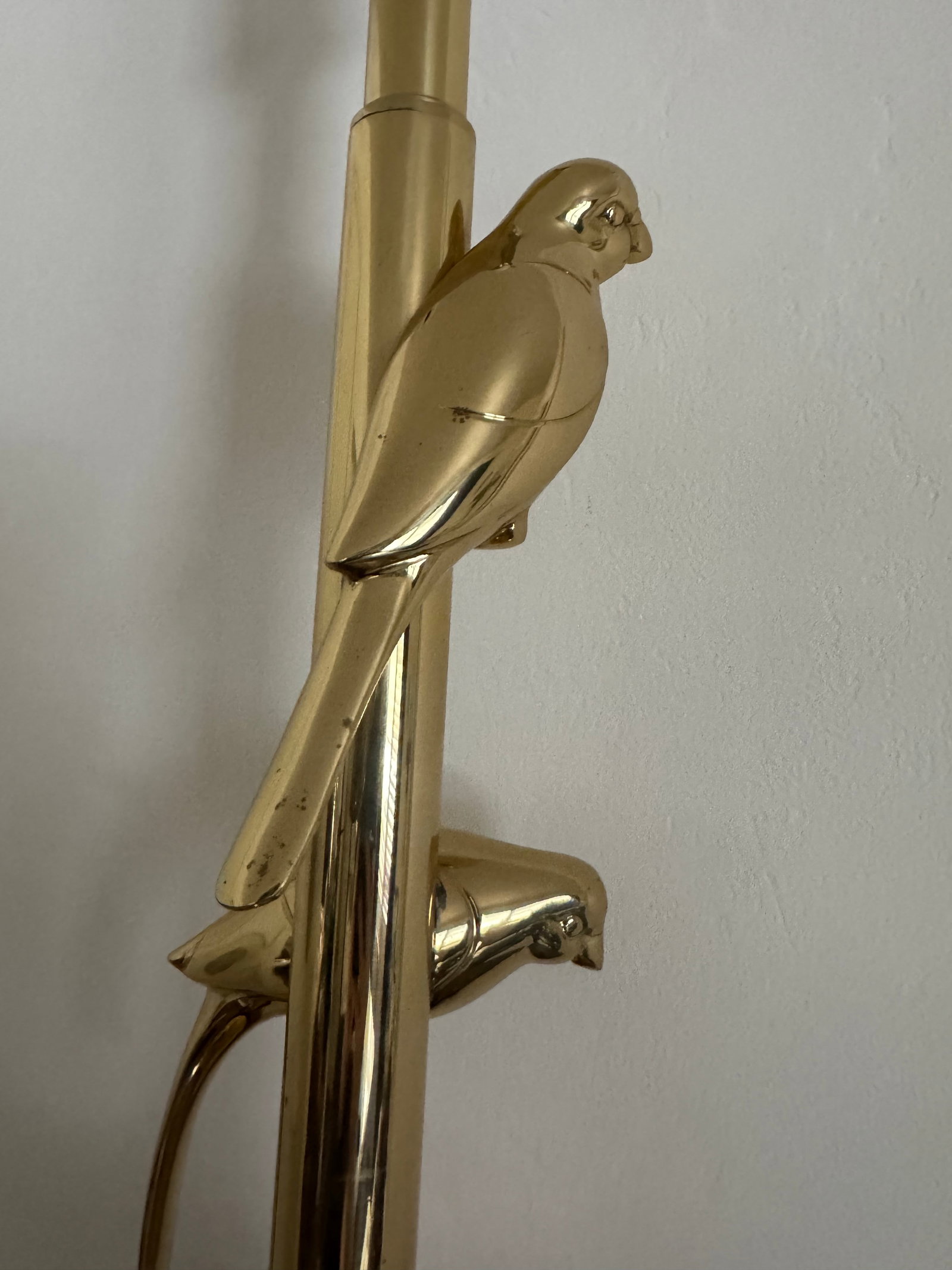 1970s Rare Frederick Cooper Brass Bird Table Lamp - 6