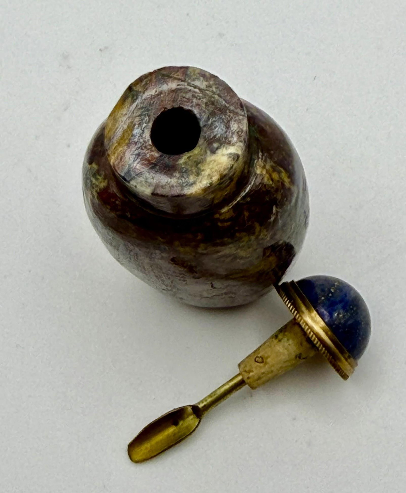 Colorful Vintage Stone Snuff Bottle - 5