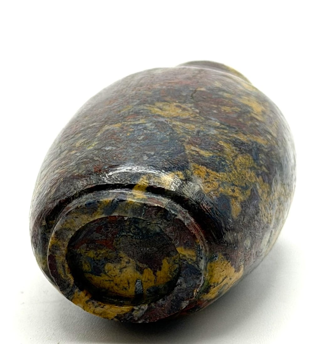 Colorful Vintage Stone Snuff Bottle - 6