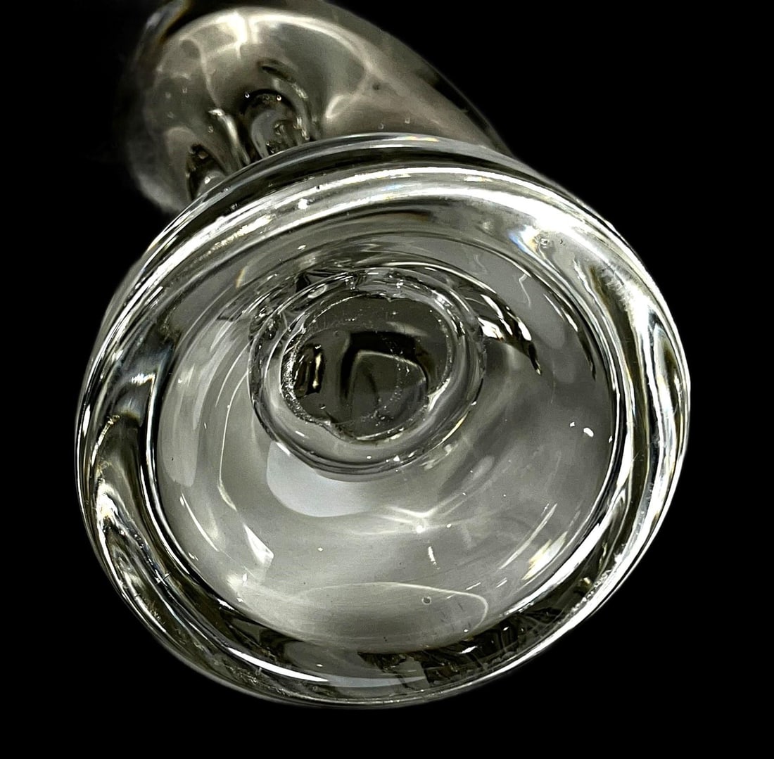 Late 20th Century Clear Art Glass Elephant Sculpture With Raised Trunk Attributed to Murano - 12