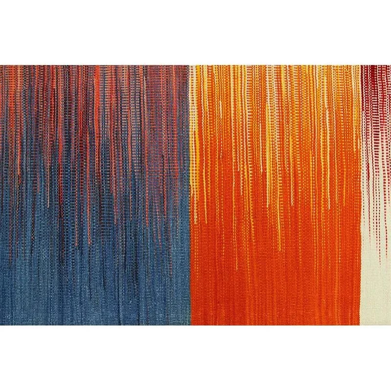 Handwoven Scandinavian Style Kilim Area Rug 5'5'' X 6'8'' - 10