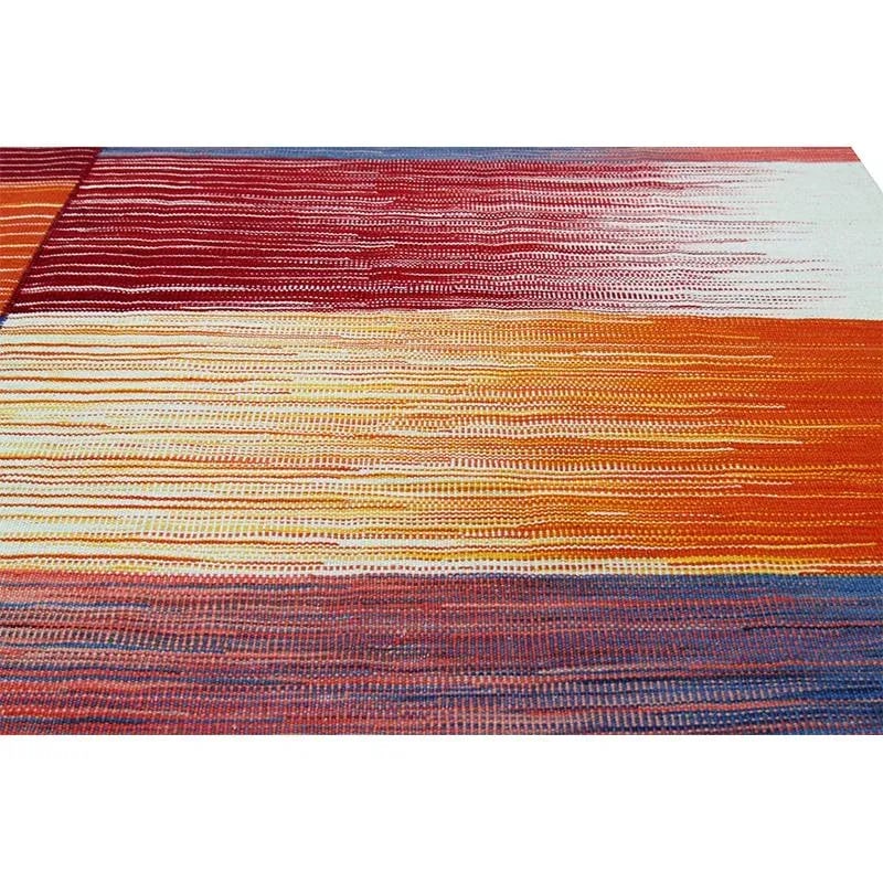Handwoven Scandinavian Style Kilim Area Rug 5'5'' X 6'8'' - 4