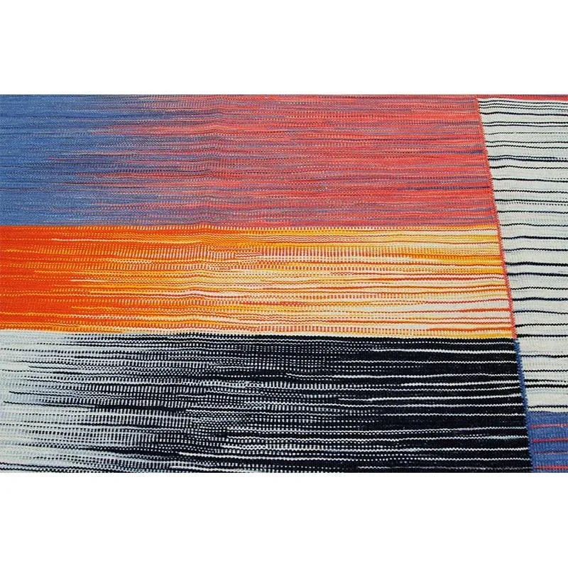 Handwoven Scandinavian Style Kilim Area Rug 5'5'' X 6'8'' - 6