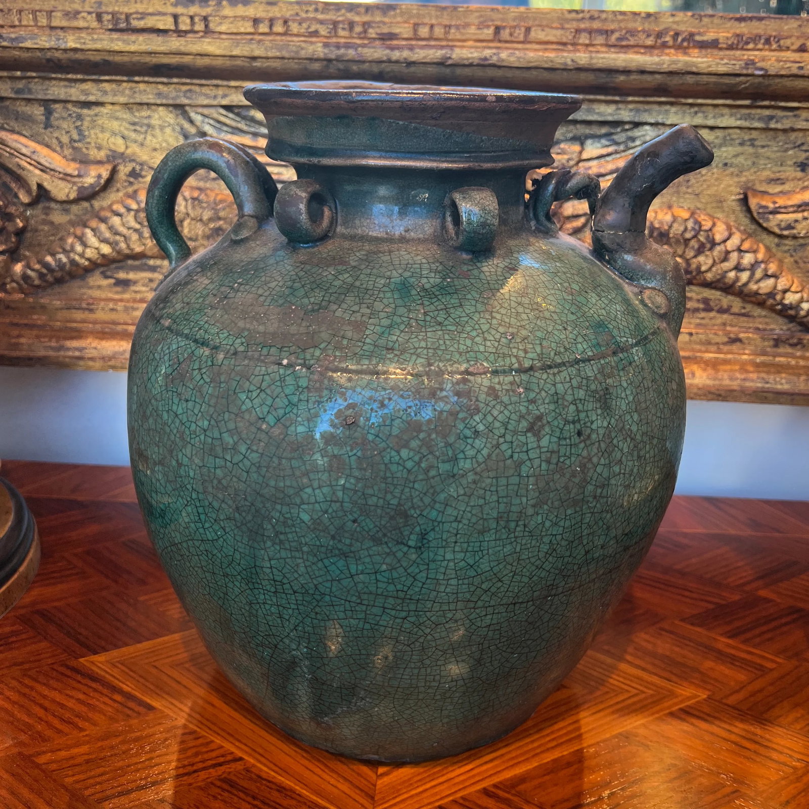 1970s Italian Green Ceramic Vase - 13