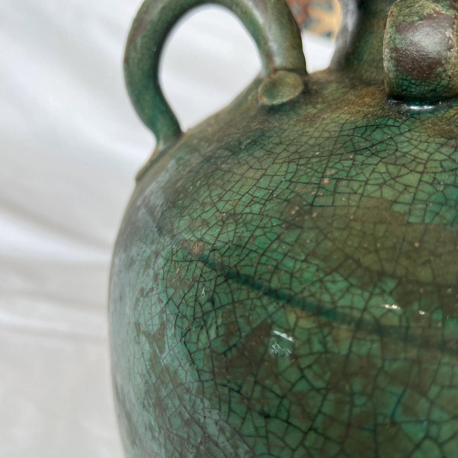 1970s Italian Green Ceramic Vase - 4