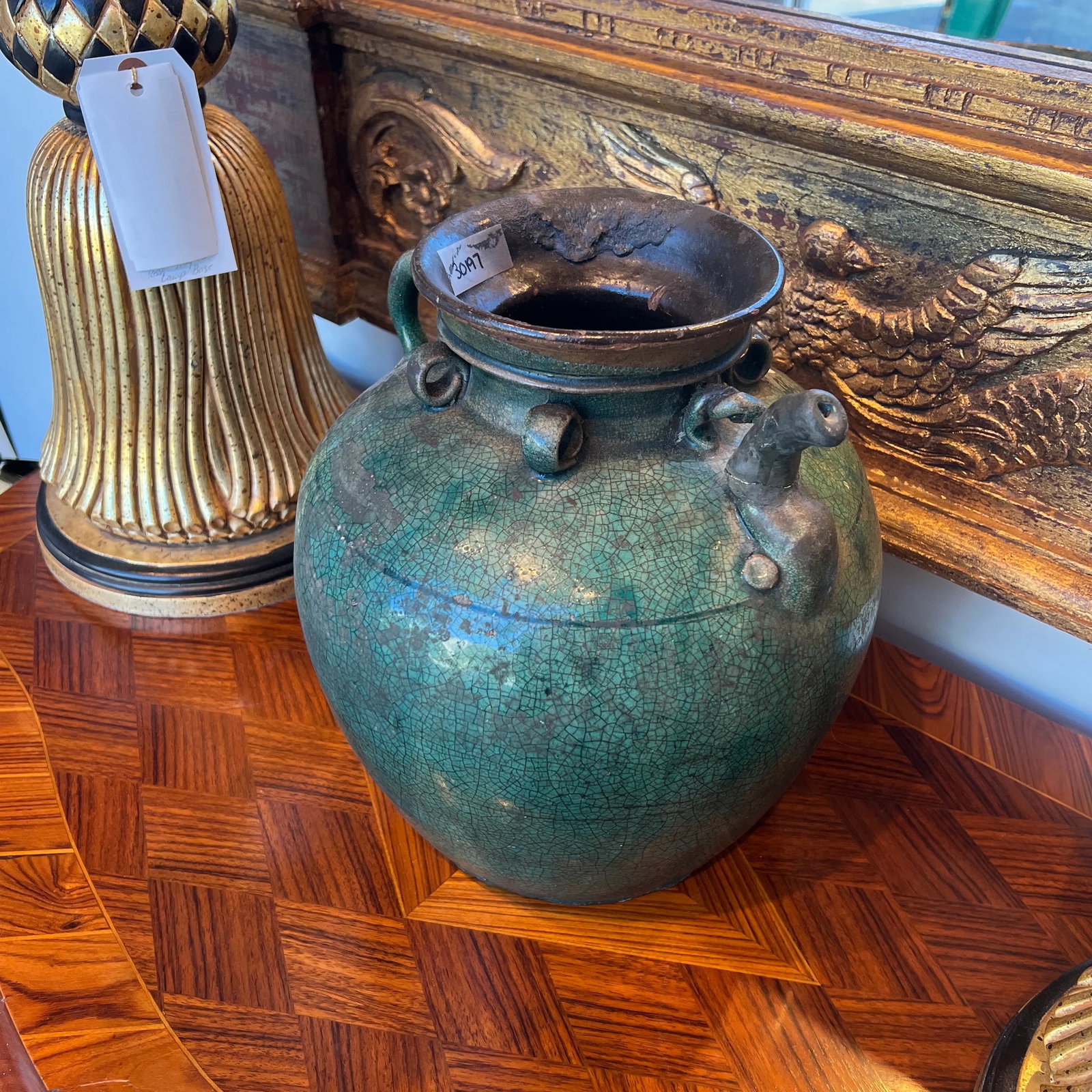 1970s Italian Green Ceramic Vase - 8
