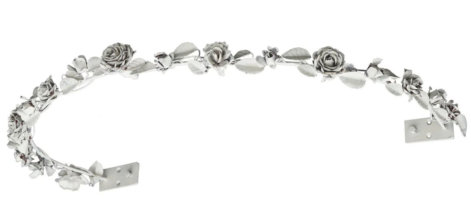 Early 20th Century Floral Iron Bed Header - 2