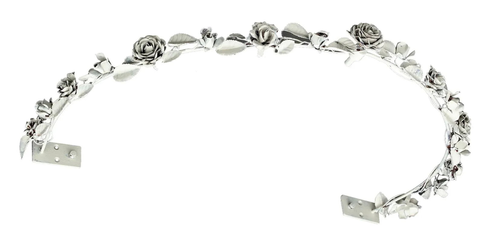 Early 20th Century Floral Iron Bed Header - 3