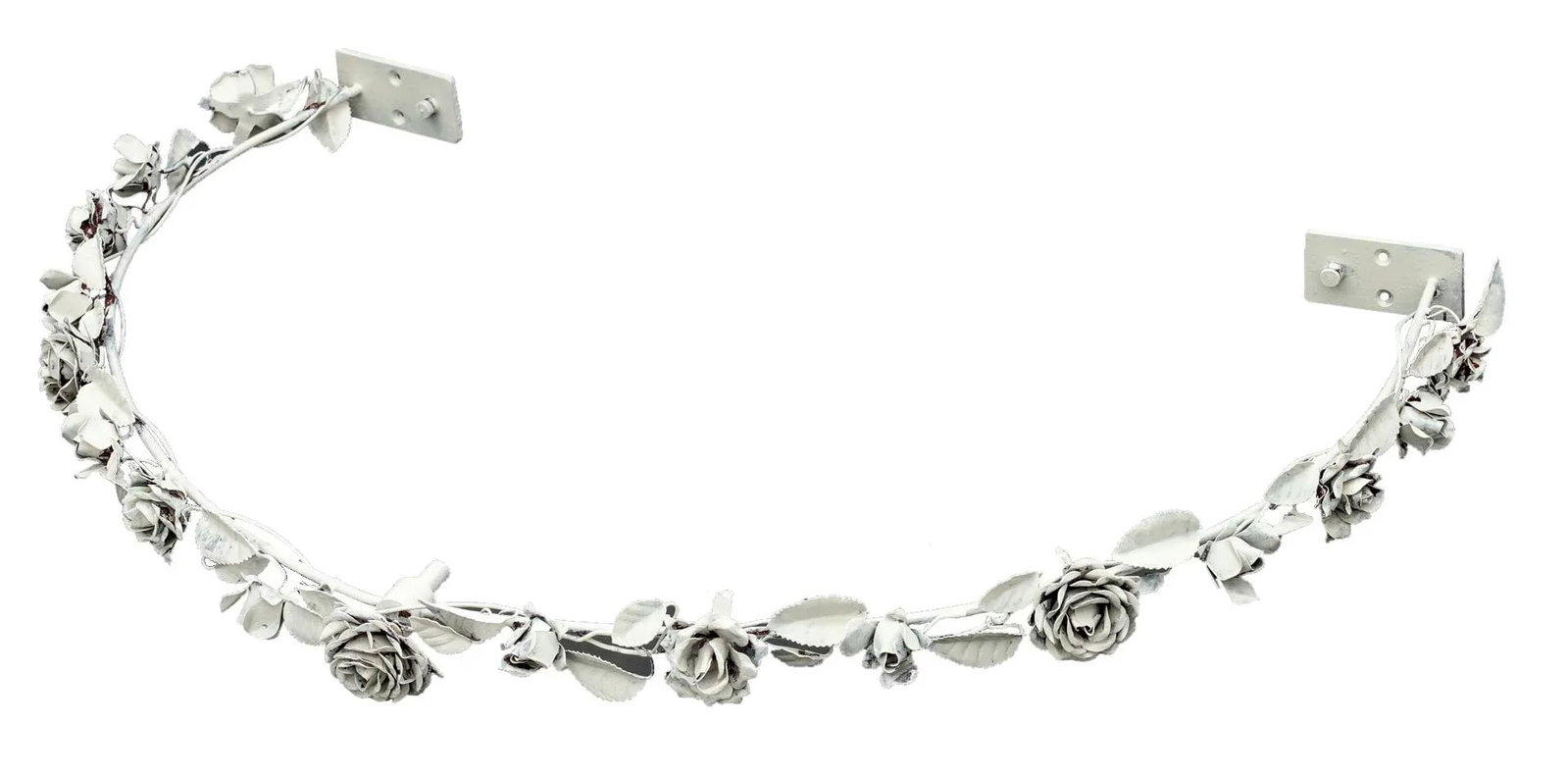 Early 20th Century Floral Iron Bed Header - 4