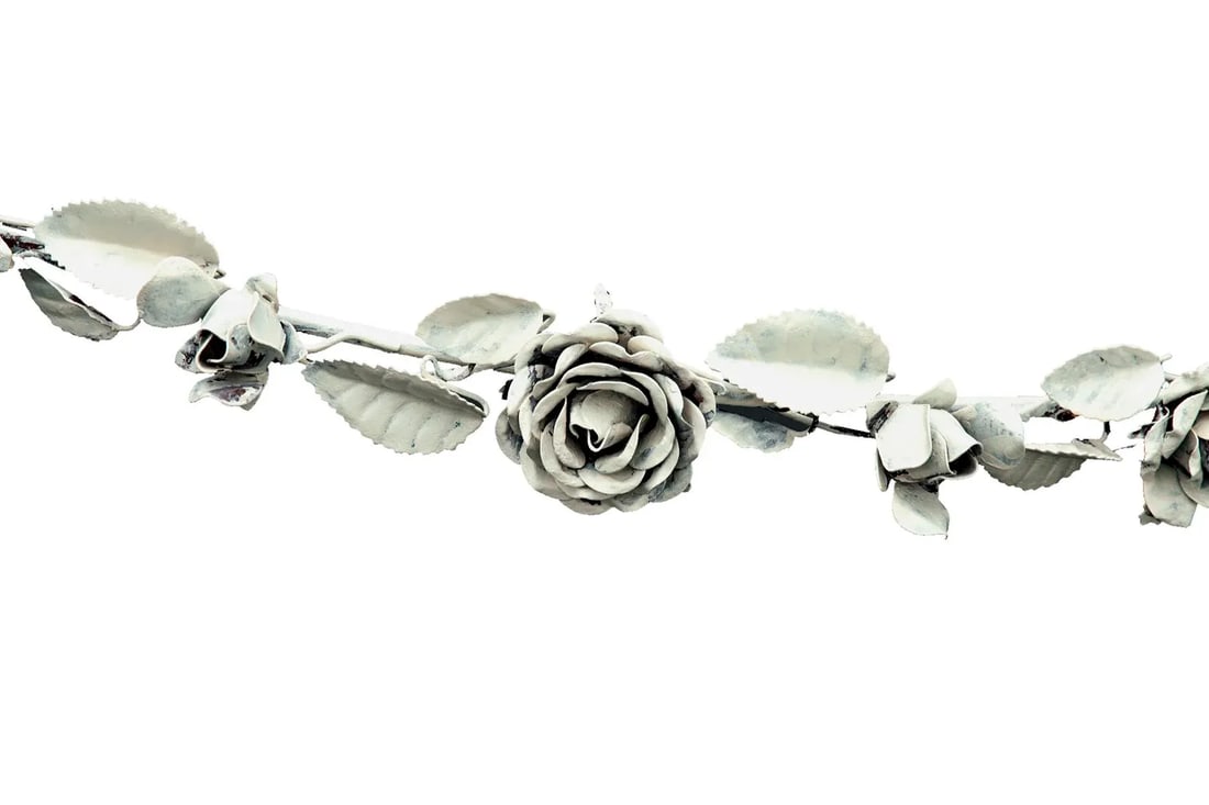 Early 20th Century Floral Iron Bed Header - 6