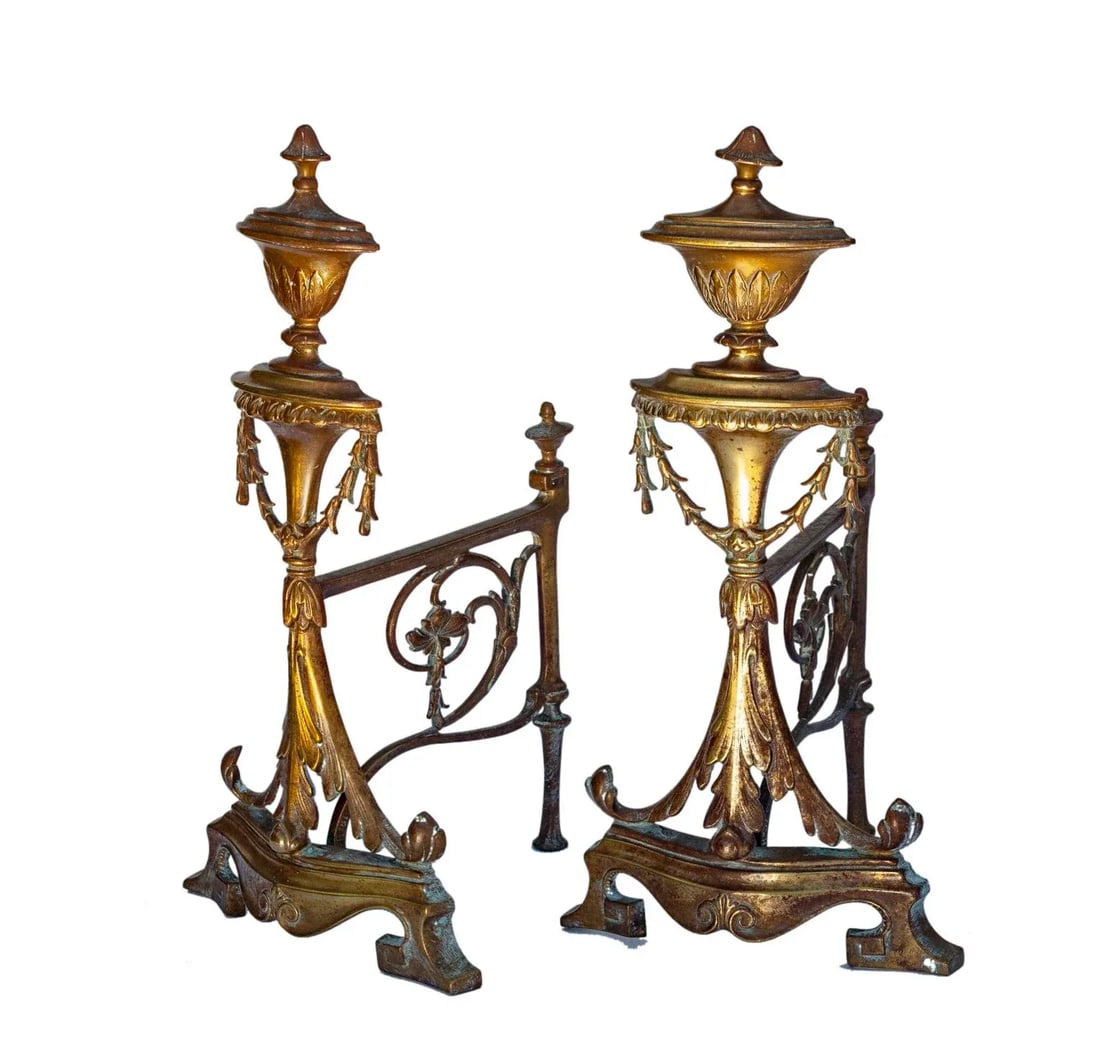 Late 19th Century French Bronze Fireplace Decor, a Pair - 6