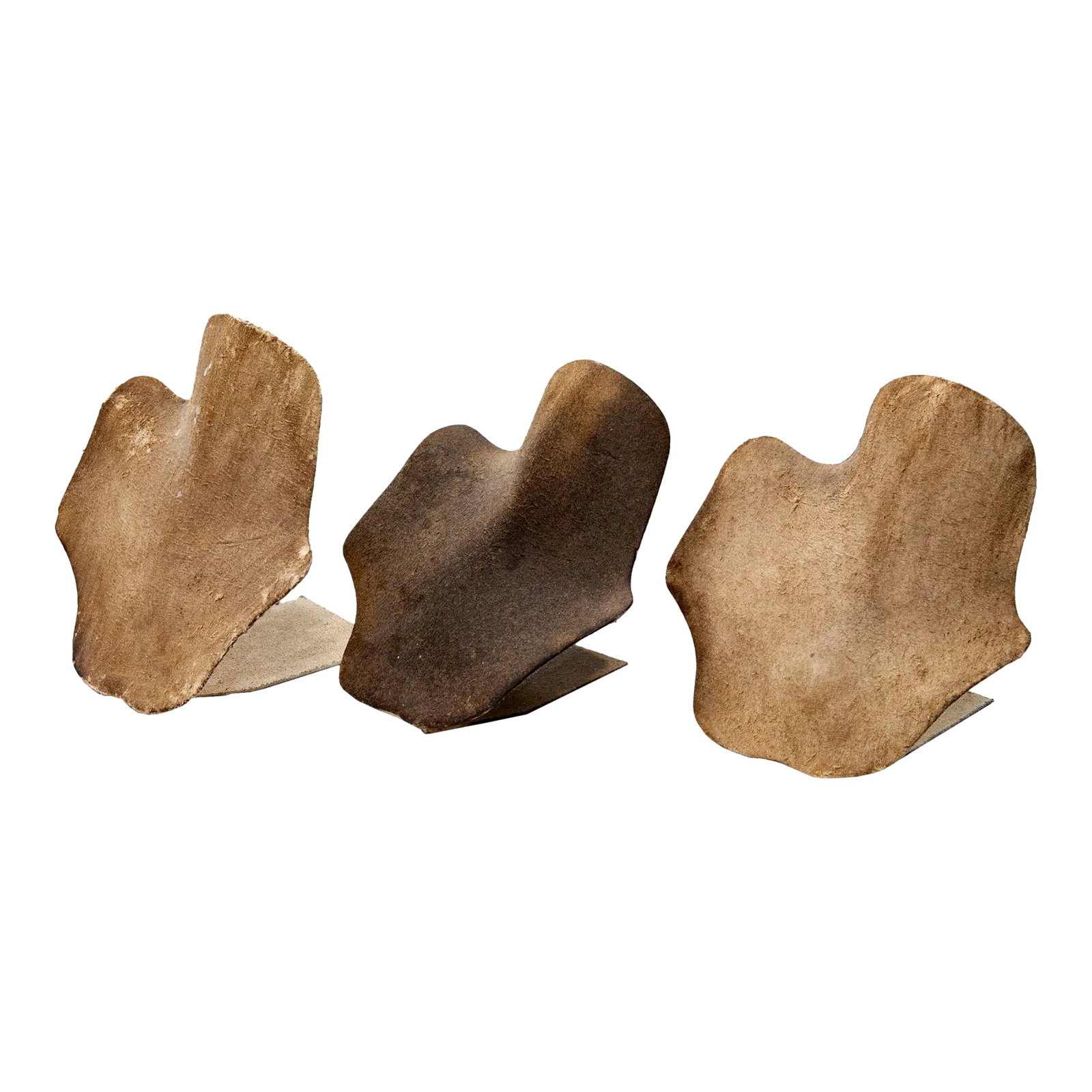 Vintage Chippenhook Ultrasuede Necklace Displays- Set of 3: Chippenhook Ultrasuede Necklace Displays; Set/3. A simple flexible bust design for retail display or person use to stor jewelry. Condition: Alterations: Unknown Imperfections: Some Imperfections