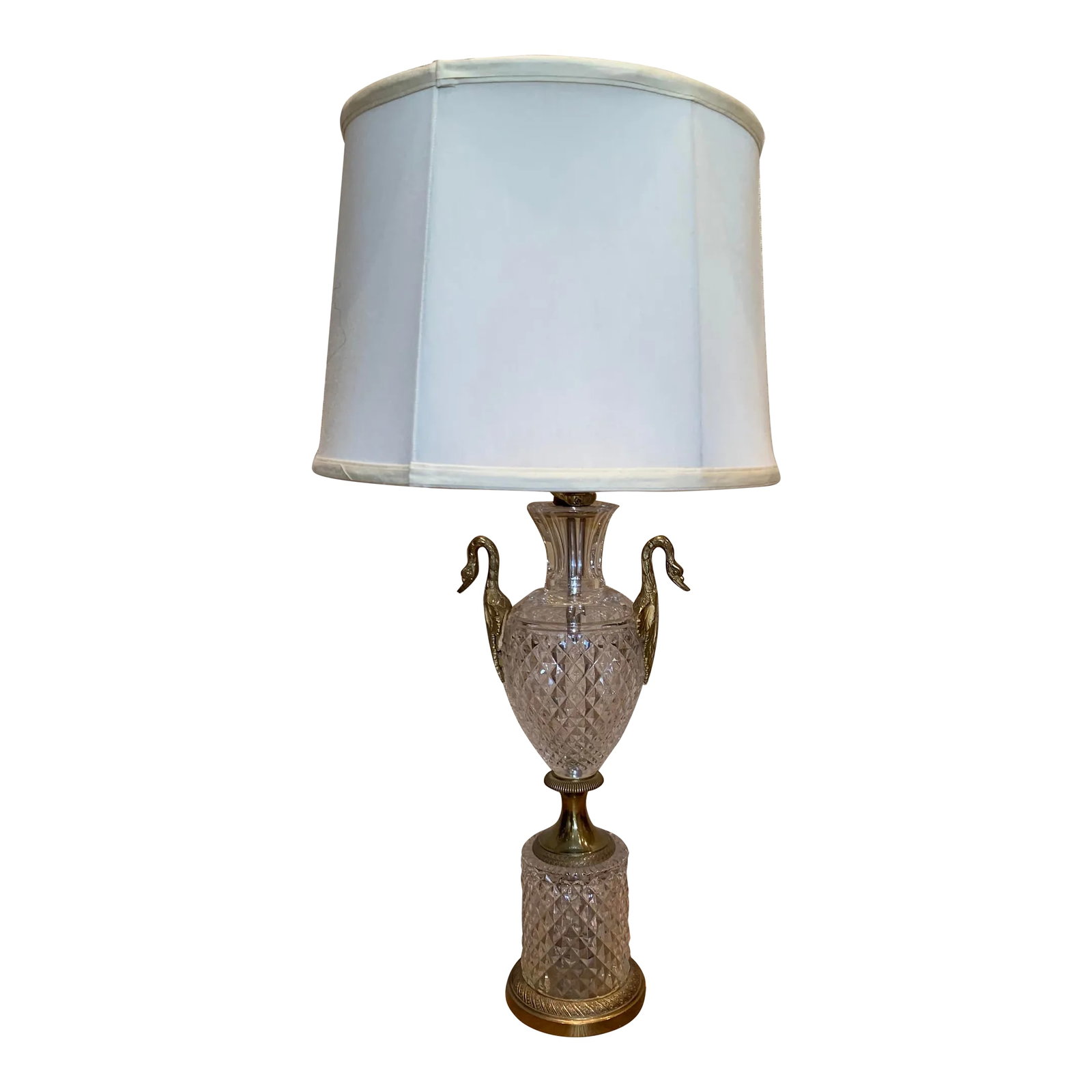 Mid 20th Century Cut Crystal Table Lamp (1 of 10)