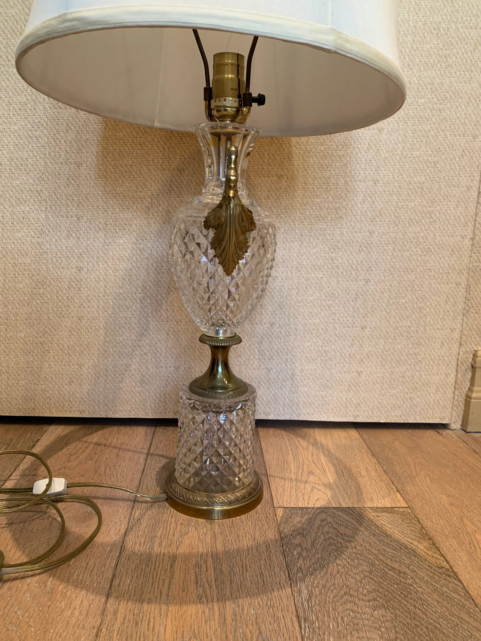 Mid 20th Century Cut Crystal Table Lamp - 4
