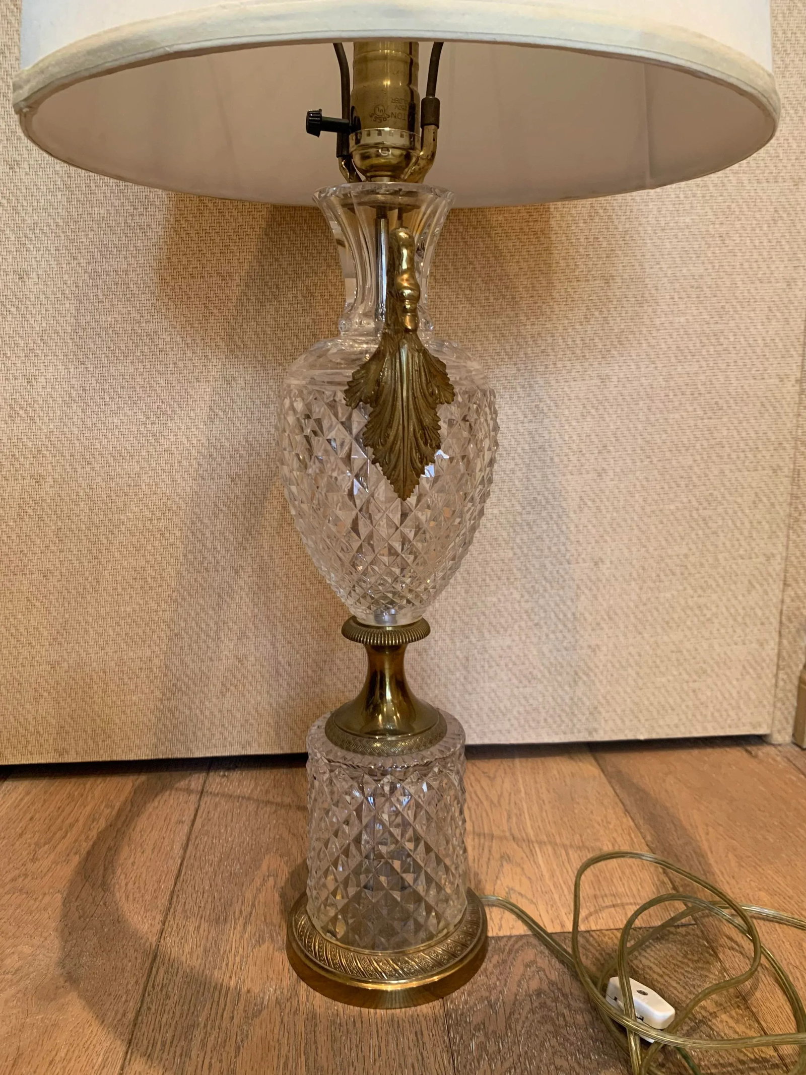 Mid 20th Century Cut Crystal Table Lamp - 7