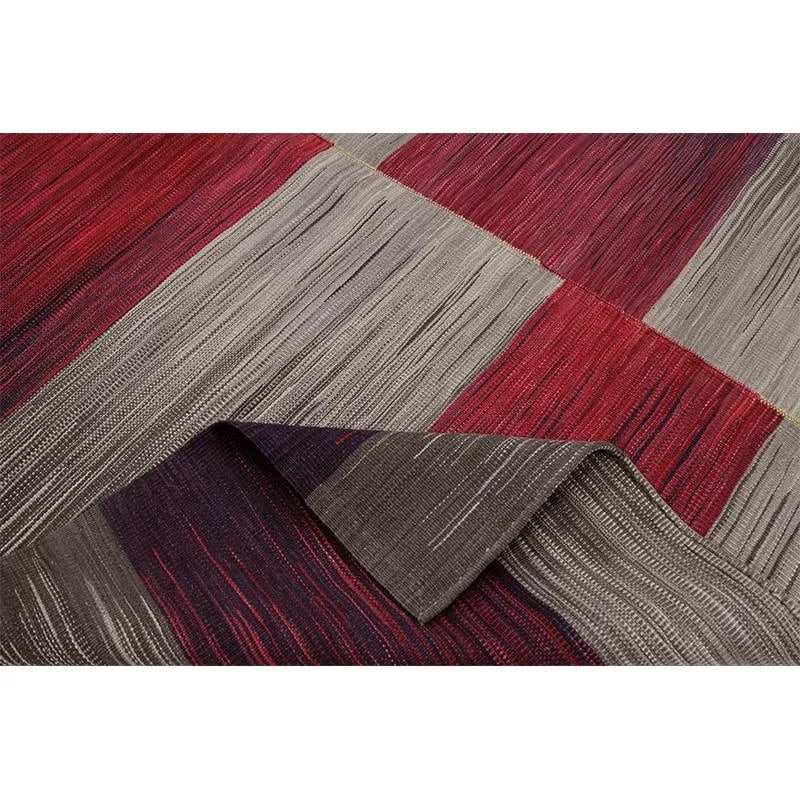 Handwoven Scandinavian Style Persian Kilim Area Rug 5'4'' X 6'6'' - 3