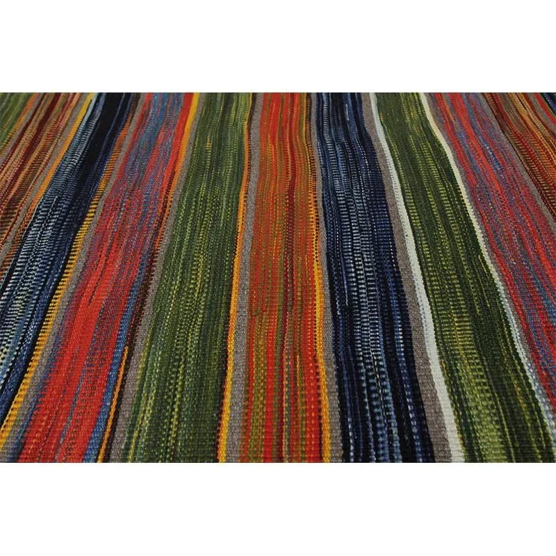 Handwoven Scandinavian Style Kilim Area Rug 4'9'' X 6'7'' - 10