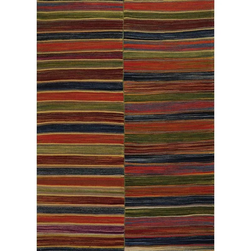 Handwoven Scandinavian Style Kilim Area Rug 4'9'' X 6'7'' - 11