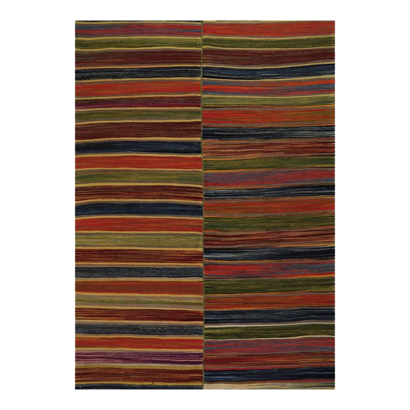 Handwoven Scandinavian Style Kilim Area Rug 4'9'' X 6'7'': ACTUAL SIZE: 4'9'' x 6'7'' PRIMARY COLOR: Multi AGE: New MATERIALS: Wool FOUNDATION: Cotton PRODUCTION: Handwoven, Flat Weave CONDITION: Excellent Condition: Imperfections: No Imperfections Condition 