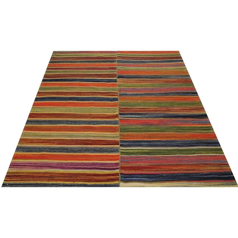 Handwoven Scandinavian Style Kilim Area Rug 4'9'' X 6'7'' - 2