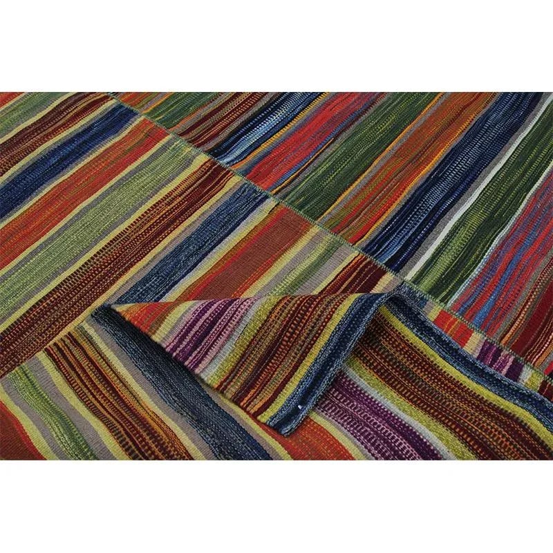 Handwoven Scandinavian Style Kilim Area Rug 4'9'' X 6'7'' - 3