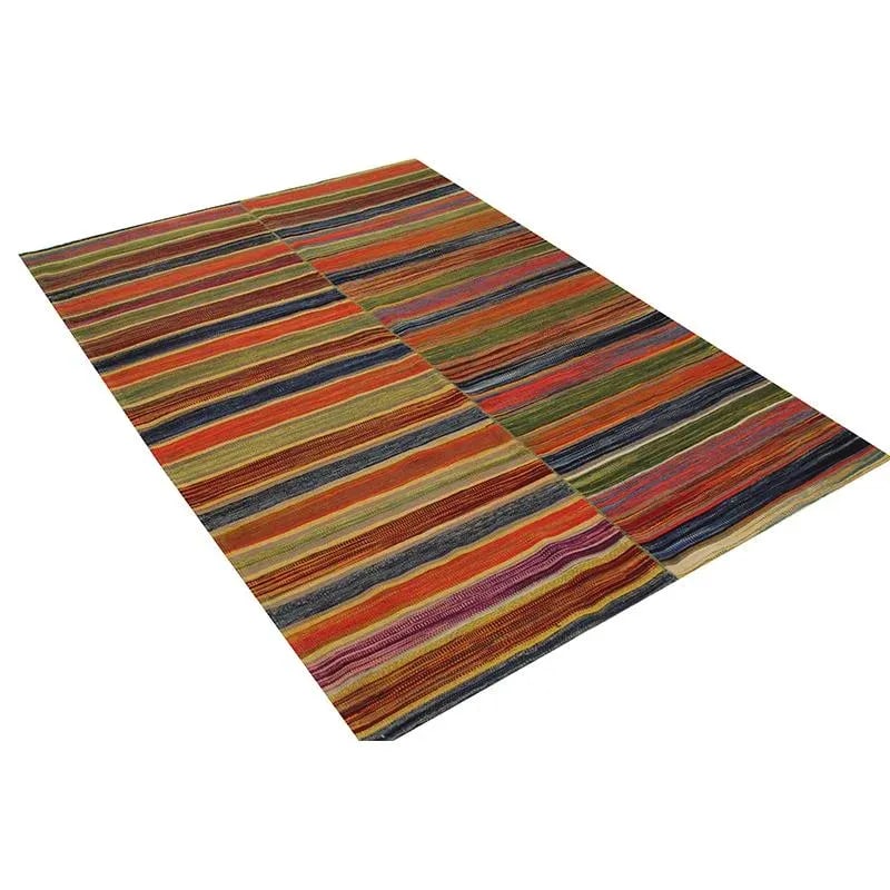 Handwoven Scandinavian Style Kilim Area Rug 4'9'' X 6'7'' - 9