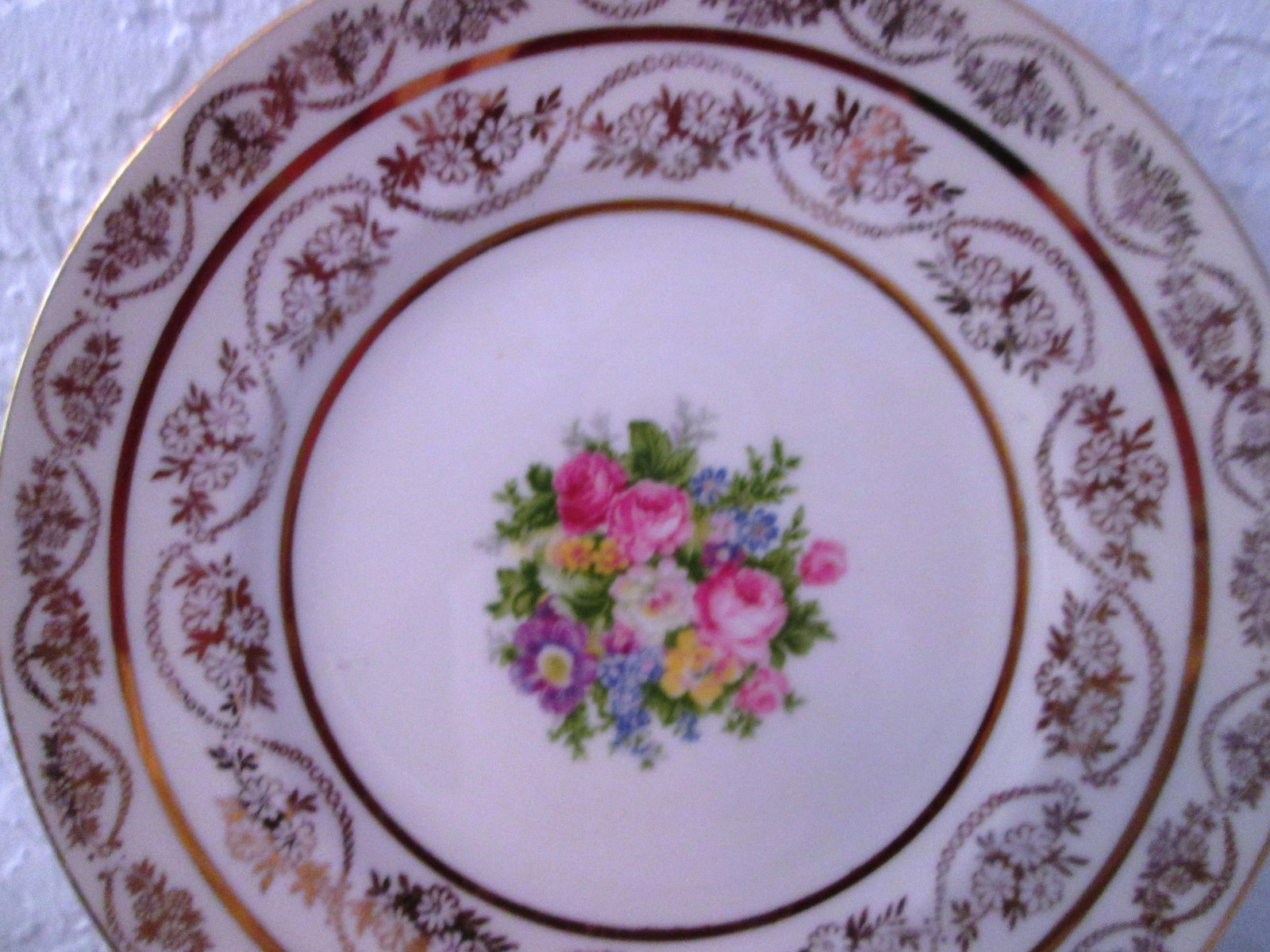 Vintage 22k Floral Dessert Plates - Set of 6 - 4