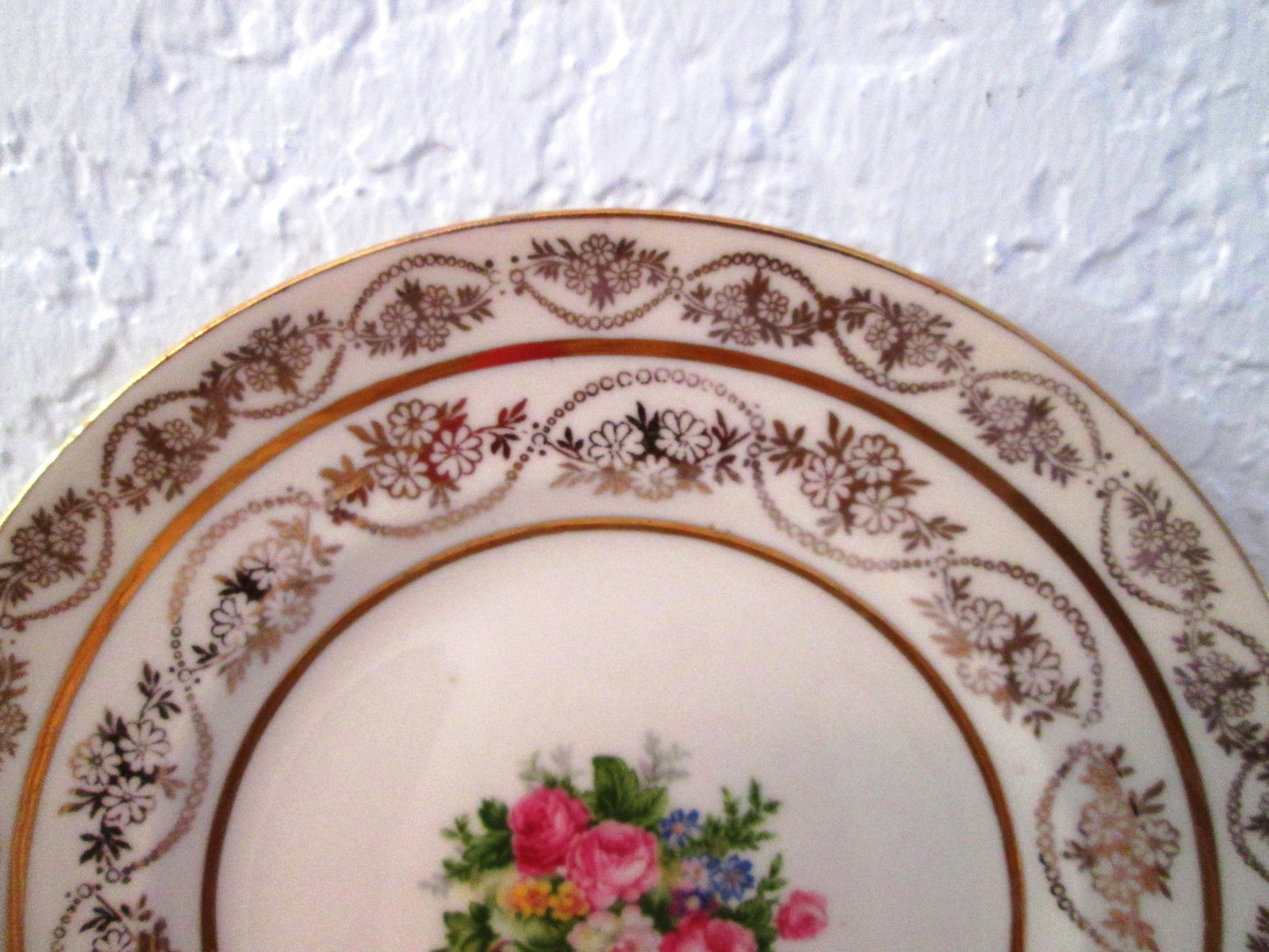 Vintage 22k Floral Dessert Plates - Set of 6 - 5