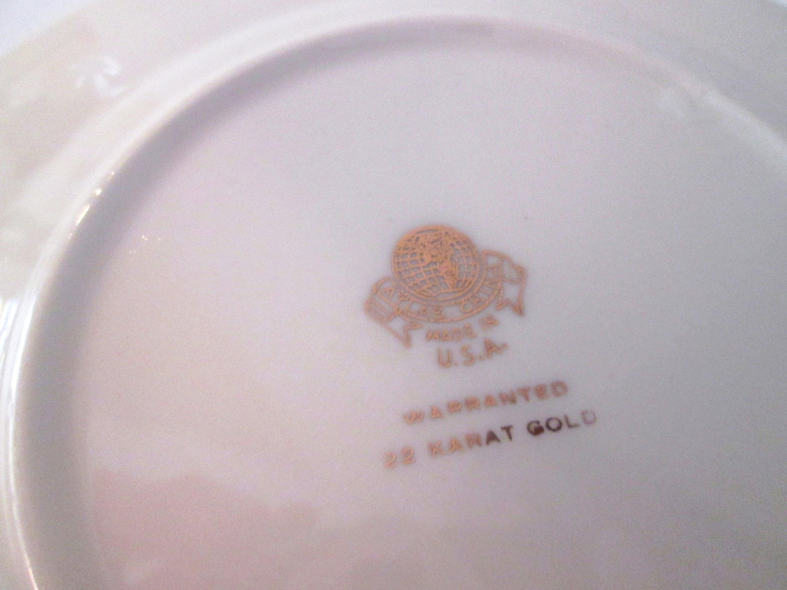 Vintage 22k Floral Dessert Plates - Set of 6 - 6