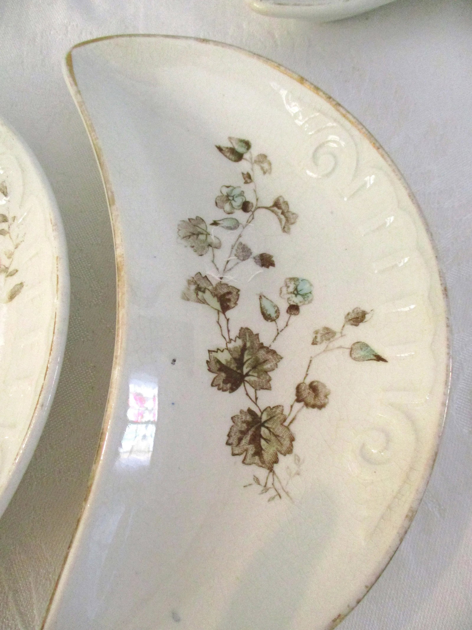 Antique English Bone Dishes, Set of 6 - 2