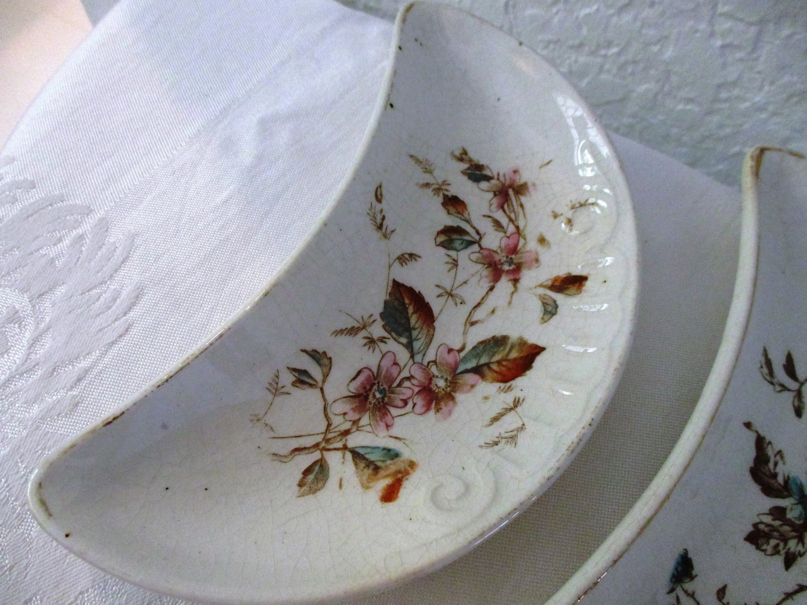 Antique English Bone Dishes, Set of 6 - 5