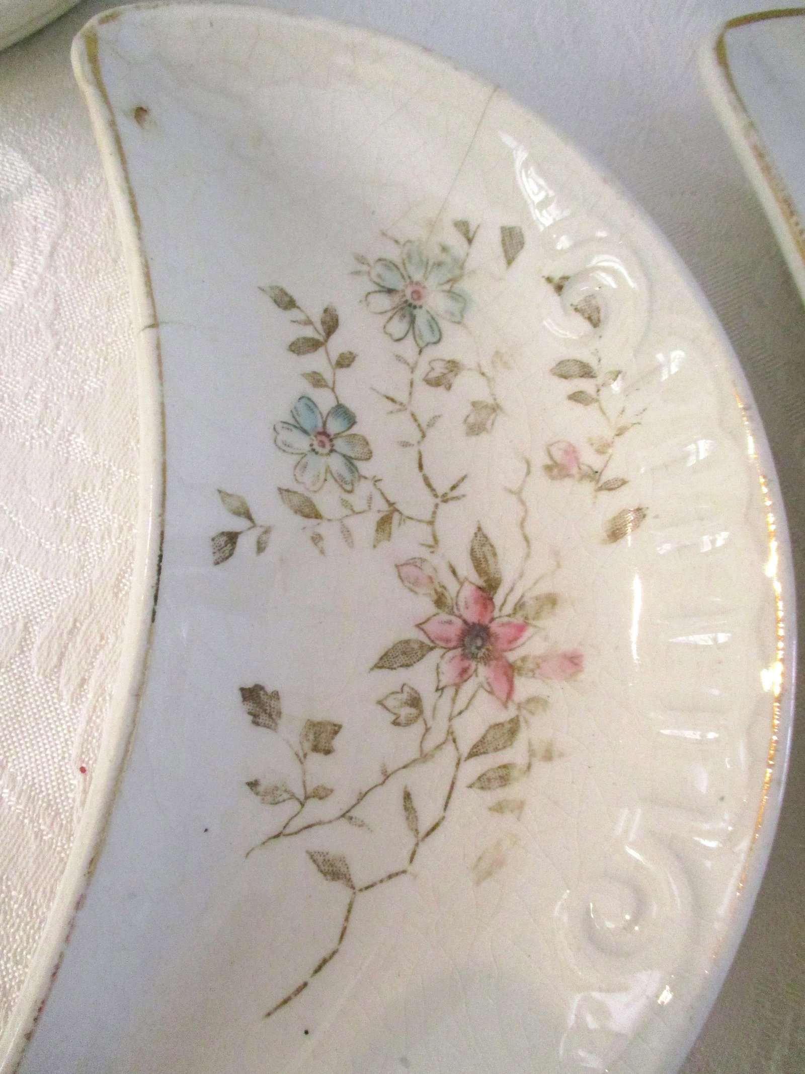 Antique English Bone Dishes, Set of 6 - 6