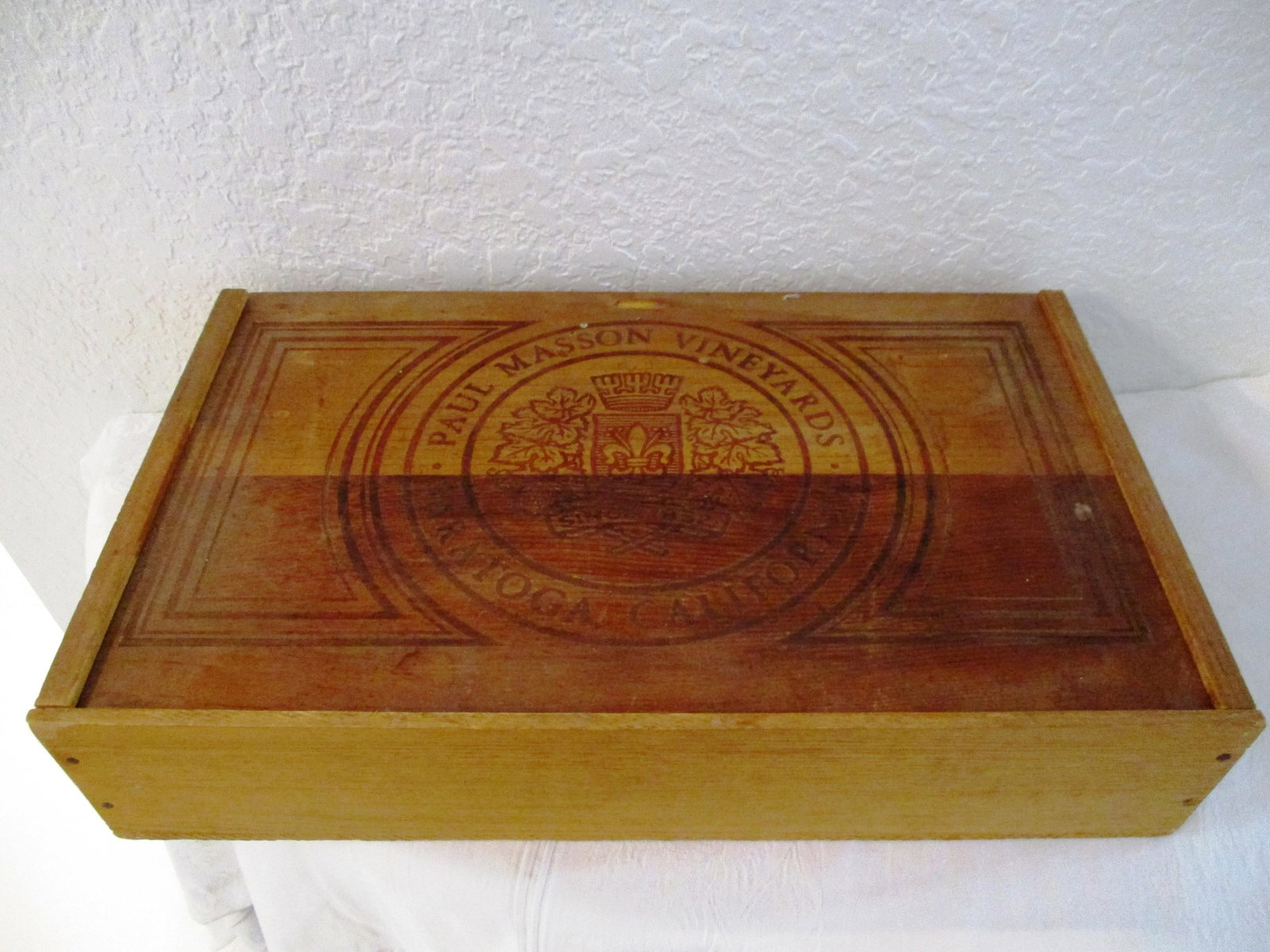 Mid-Century Paul Masson Winery Saratoga California Wine Box - 9